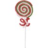 Clayre & Eef 65855 Décoration de Noël Lollipop 10x1x42 cm rouge blanc vert