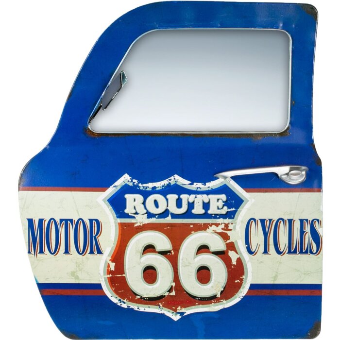 ZEP Décoration métallique Porte de voiture rétro Design Route 66 41x47x5 cm look vintage