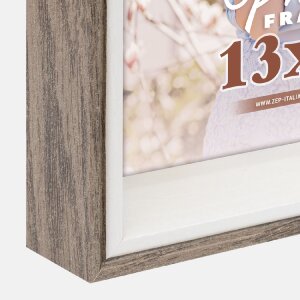 ZEP cadre photo Essen 30x40 cm brun cadre photo en bois verre clair