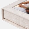 ZEP USB Box Modena lin beige 11x11x3 cm avec découpe photo sans clé USB