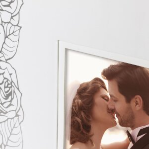 ZEP Album photo de mariage Margaret blanc 32x32 cm 100 pages motif de roses