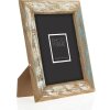 Cadre photo en bois ZEP Martigny 15x20 cm Vintage Marron Bleu