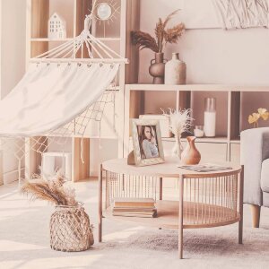 Cadre photo en bois ZEP Martigny 13x18 cm Vintage Marron Bleu