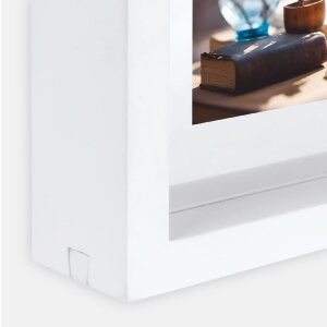 ZEP Vittel Blanc Cadre double bois 15x20 cm réversible