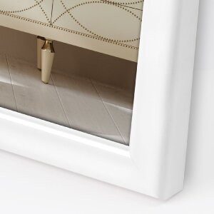 Cadre en bois ZEP Aosta blanc 15x20 cm avec support et suspension murale