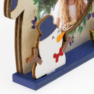 ZEP Koda B Décoration en bois avec image 6x6 cm à suspendre