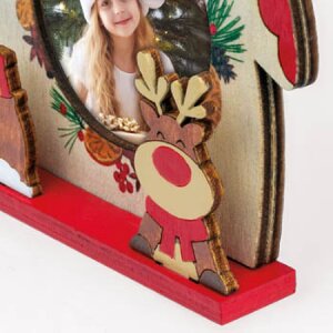 ZEP Koda D Décorations en bois Porte-photos 6x6cm à suspendre Noël