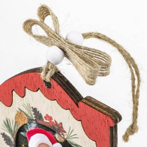 ZEP Koda D Décorations en bois Porte-photos 6x6cm à suspendre Noël