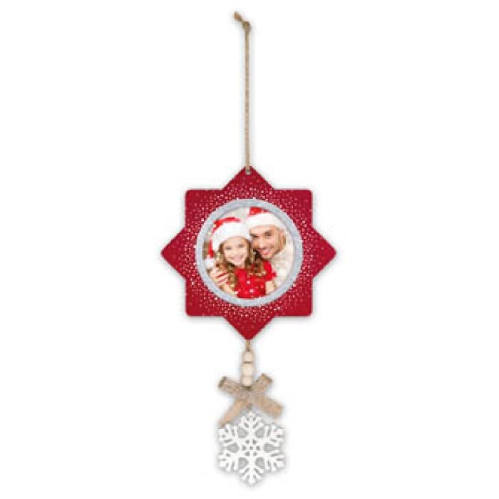 ZEP Ludwig C Décoration en bois Image 7x7 cm à suspendre Noël