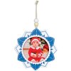 ZEP Pendentif en bois Noël avec image 6x6 cm à suspendre couleur aléatoire