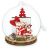 ZEP Boule de Noël Franz bois plastique photo 3,5x4,5 cm 9 cm Noël