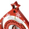 ZEP LK284 Helga cadre photo en bois rouge 21x5x28 cm pour 2 photos 6x6 cm