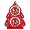 ZEP LK284 Helga cadre photo en bois rouge 21x5x28 cm pour 2 photos 6x6 cm