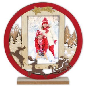 ZEP Cadre photo de Noël Heidi bois rouge 10x15 cm...