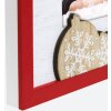 ZEP ZT3768 Vipiteno Cadre photo en bois Blanc Rouge 15x20 cm Vertical