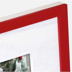 ZEP ZT3764 Vipiteno Horizontal cadre photo en bois blanc rouge 10x15 cm