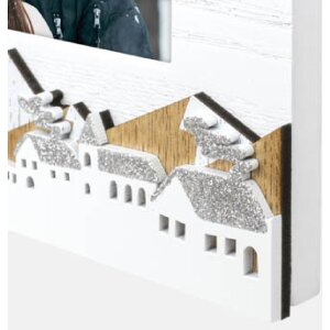 ZEP ZT4146 Zermatt cadre photo en bois blanc marron 10x15 cm