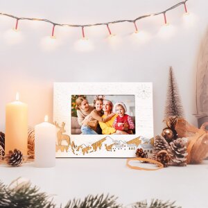 ZEP ZT4146 Zermatt cadre photo en bois blanc marron 10x15 cm