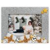 ZEP ZT2024 Silvy 10x15 cm cadre photo en bois argenté or étoile Noël