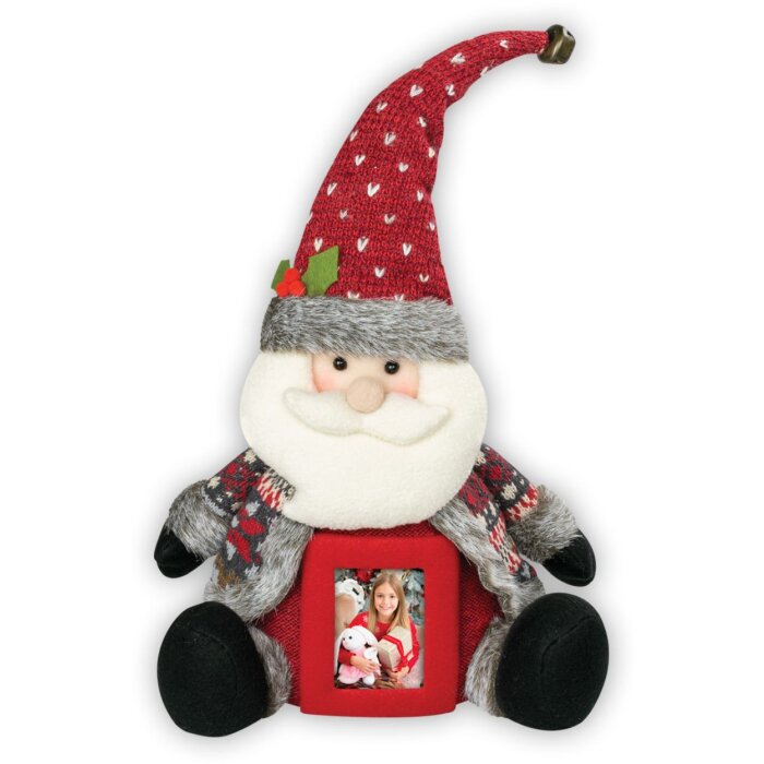 ZEP Lars ZZ583 Décoration de Noël 23x15x44 cm avec cadre photo en tissu 5x7 cm