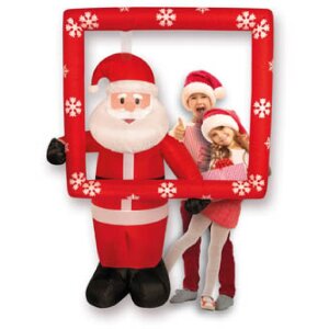 Grand Père Noël gonflable ZEP Nicola 185 cm avec éclairage et ventilateur