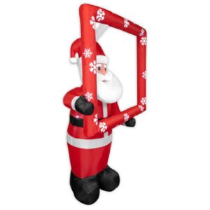 Grand Père Noël gonflable ZEP Nicola 185 cm avec éclairage et ventilateur