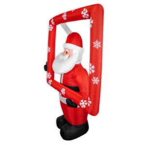 Grand Père Noël gonflable ZEP Nicola 185 cm avec éclairage et ventilateur