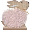 Clayre & Eef 65650 Décoration Lapin Marron Rose 14x5x17 cm Bois Textile