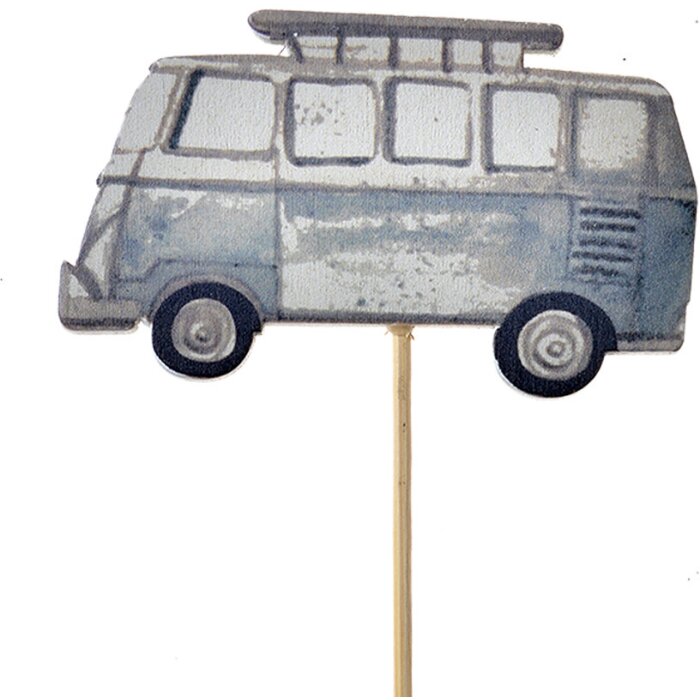Clayre & Eef 65651 Fiche de plante bus bois vintage 8x1x27 cm