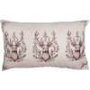 Clayre & Eef GTW36-2 Housse de coussin Beige Marron Motif cerf 30x50 cm