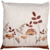 Clayre & Eef LFJ21 Housse de coussin Motif champignon Beige Marron 45x45 cm style rustique