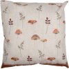 Clayre & Eef LFJ21 Housse de coussin Motif champignon Beige Marron 45x45 cm style rustique