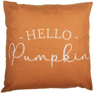 Clayre & Eef PPS22 Housse de coussin 45x45 cm beige orange style campagnard motif citrouille