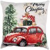 Clayre & Eef KT021.374 Housse de coussin Beige Rouge 45x45 cm style cottage