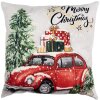 Clayre & Eef KT021.374 Housse de coussin Beige Rouge 45x45 cm style cottage