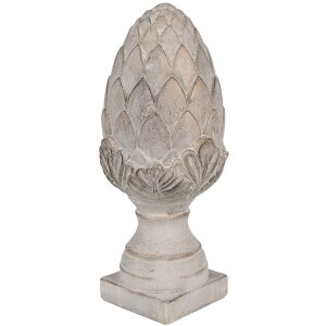 Clayre & Eef 6TE0545L Décoration Pomme de pin Pierre Grise Ø 17x39 cm