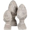 Clayre & Eef 6TE0545M Déco Pomme de pin Pierre Grise Ø 14x33 cm