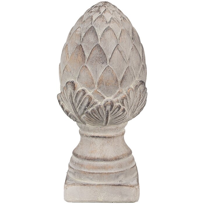 Clayre & Eef 6TE0545S Déco Pomme de pin Grise Pierre Ø 12x26 cm