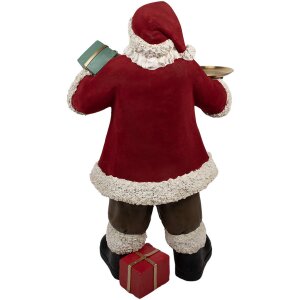 Clayre & Eef 5PR0140 Père Noël figurine décorative rouge blanc 56x50x91 cm Polyrésine