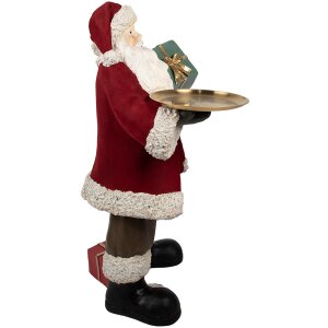 Clayre & Eef 5PR0140 Père Noël figurine décorative rouge blanc 56x50x91 cm Polyrésine