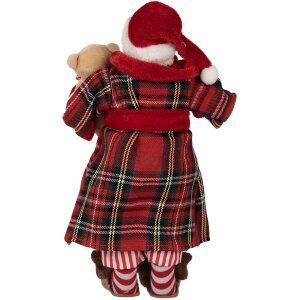 Clayre & Eef 65589 Décoration Père Noël rouge blanc 16x10x27 cm