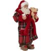 Clayre & Eef 65589 Décoration Père Noël rouge blanc 16x10x27 cm