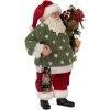Clayre & Eef 65592 Père Noël figurine décorative 17x11x27 cm Vert Rouge Textile
