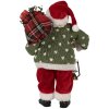 Clayre & Eef 65592 Père Noël figurine décorative 17x11x27 cm Vert Rouge Textile