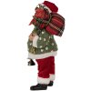 Clayre & Eef 65592 Père Noël figurine décorative 17x11x27 cm Vert Rouge Textile