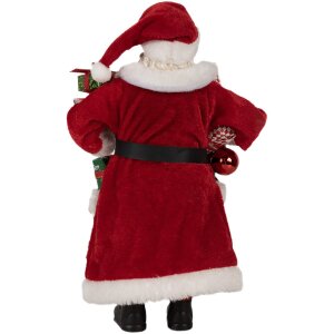 Clayre & Eef 65594 Décorations de Noël Père Noël rouge blanc 16x10x27 cm