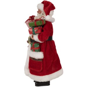 Clayre & Eef 65594 Décorations de Noël Père Noël rouge blanc 16x10x27 cm