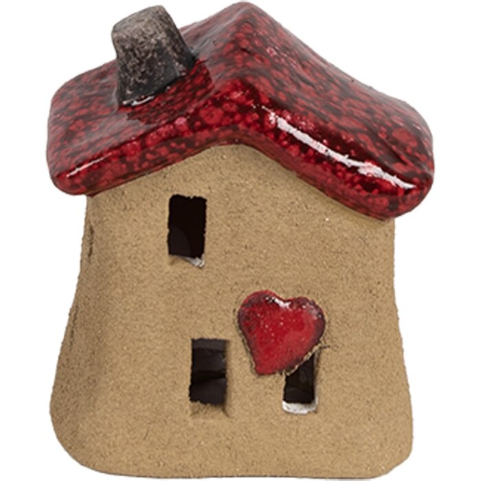 Clayre & Eef 6CE1778 Décoration Maison Marron Rouge Céramique 7x6x8 cm