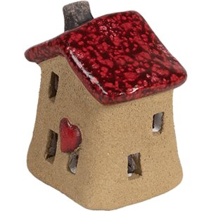 Clayre & Eef 6CE1778 Décoration Maison Marron Rouge Céramique 7x6x8 cm