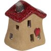 Clayre & Eef 6CE1778 Décoration Maison Marron Rouge Céramique 7x6x8 cm